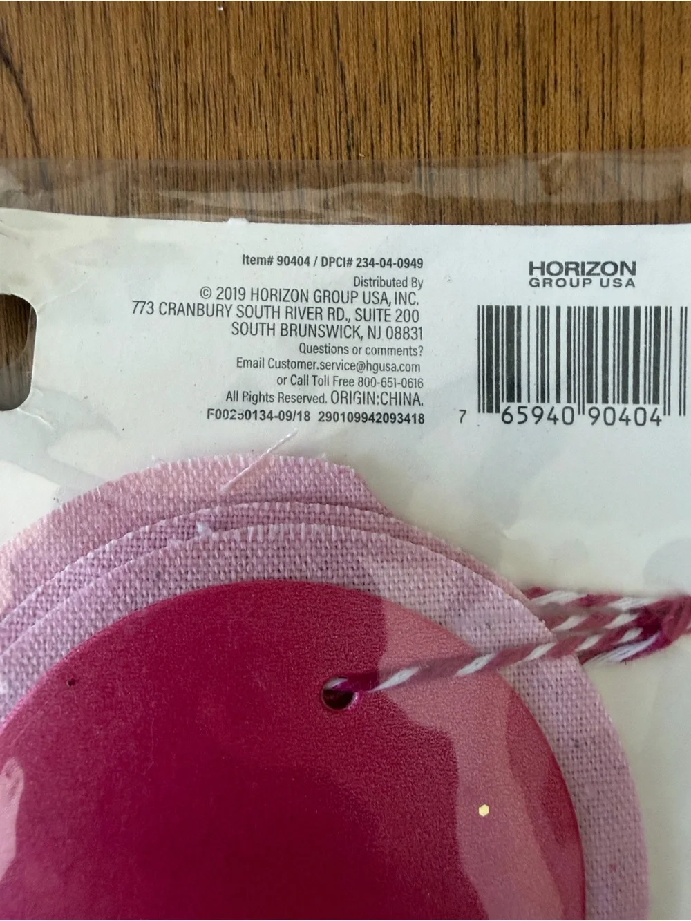 Target Pink Layered Heart Garland with Twine